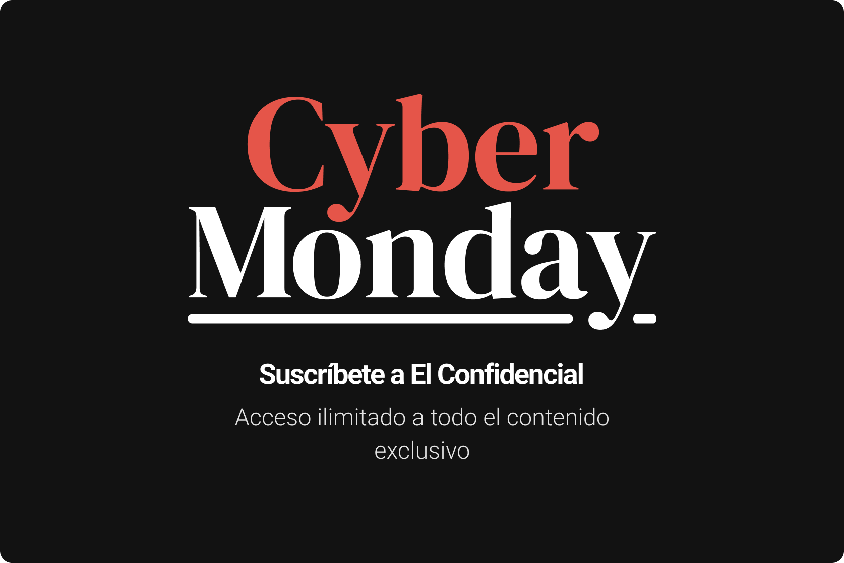 Cyber Monday landing with last‑chance offer
