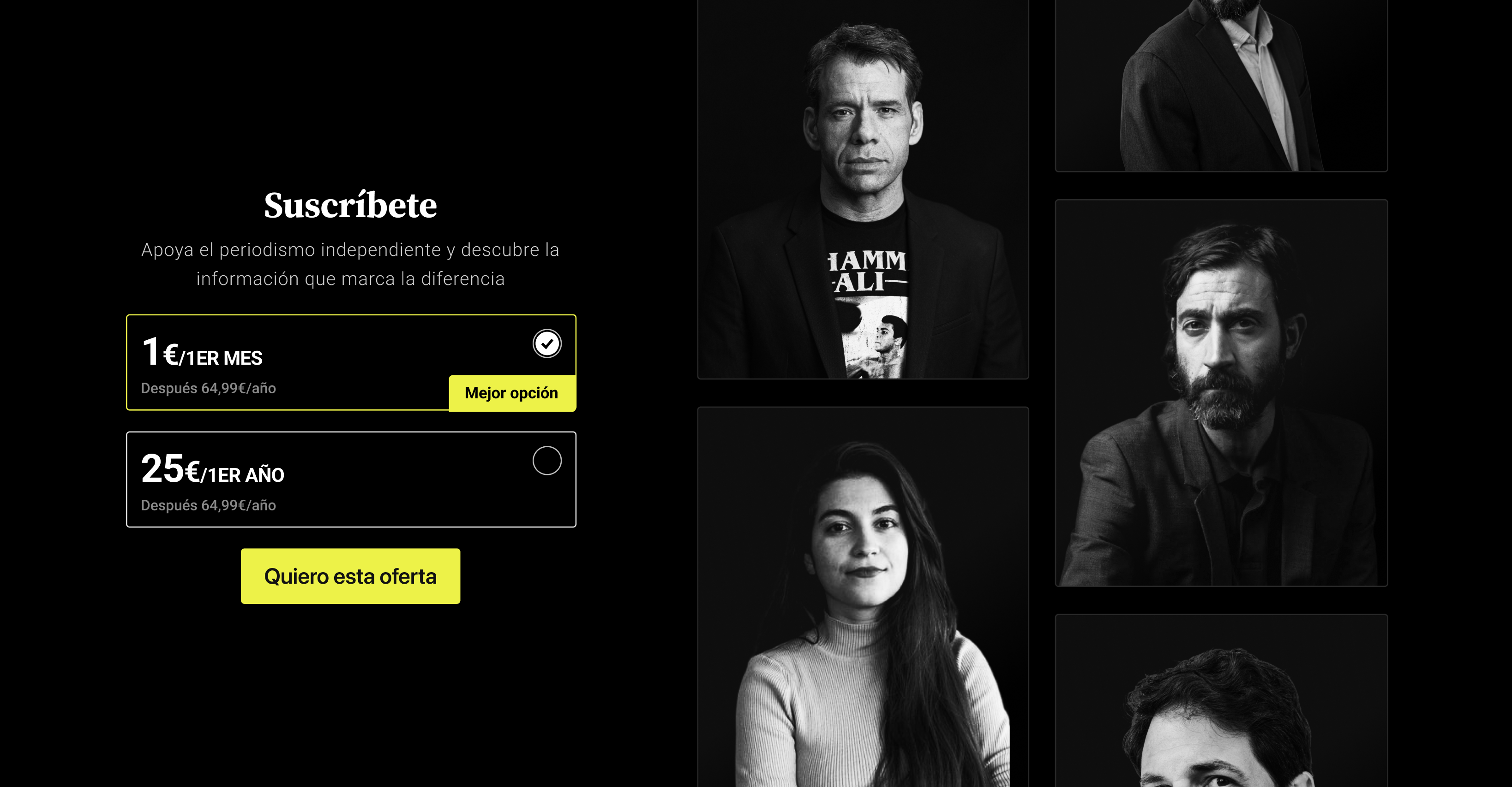 Journalists Stories Campaign — hero screen