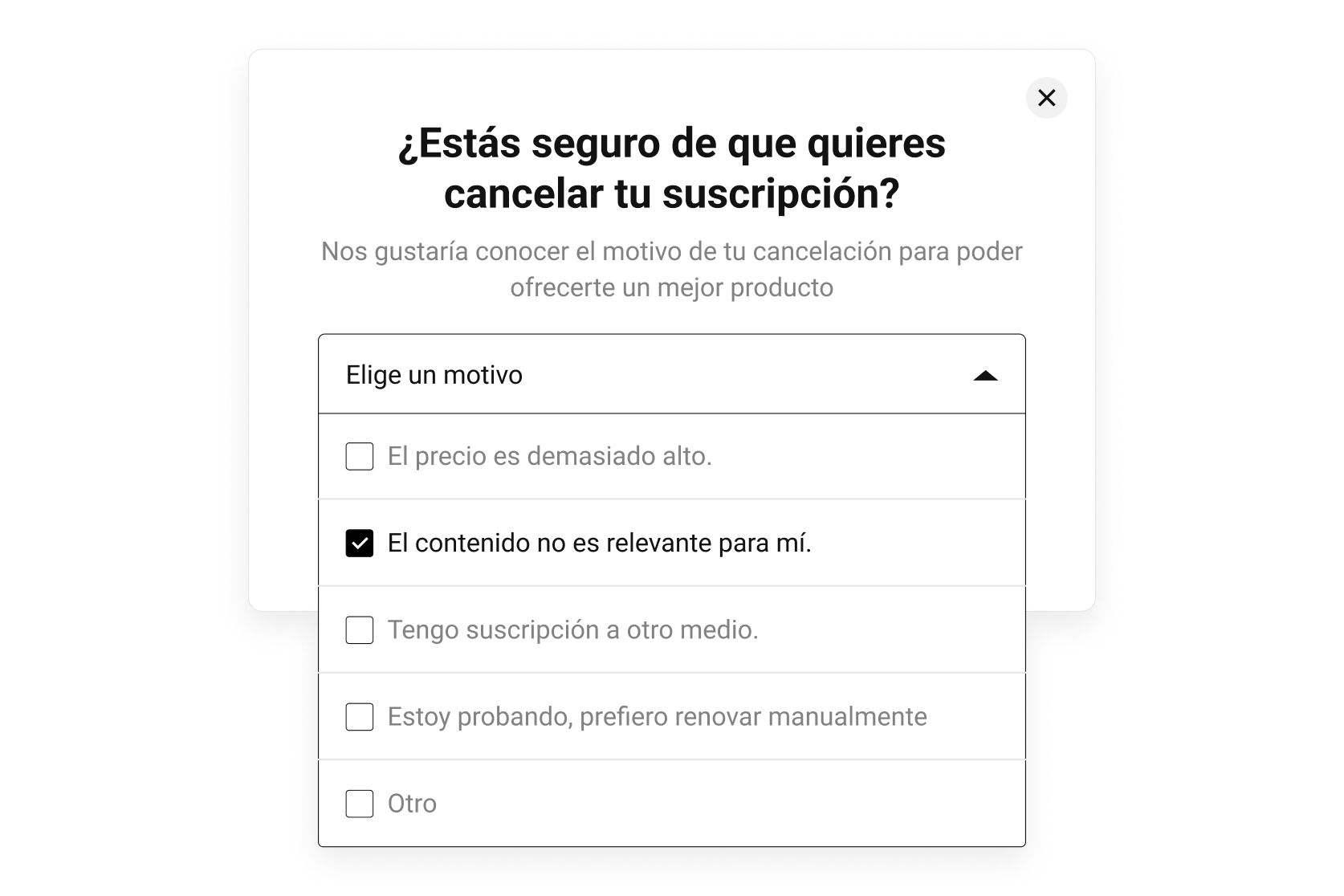 Adaptive flow based on cancellation reasons