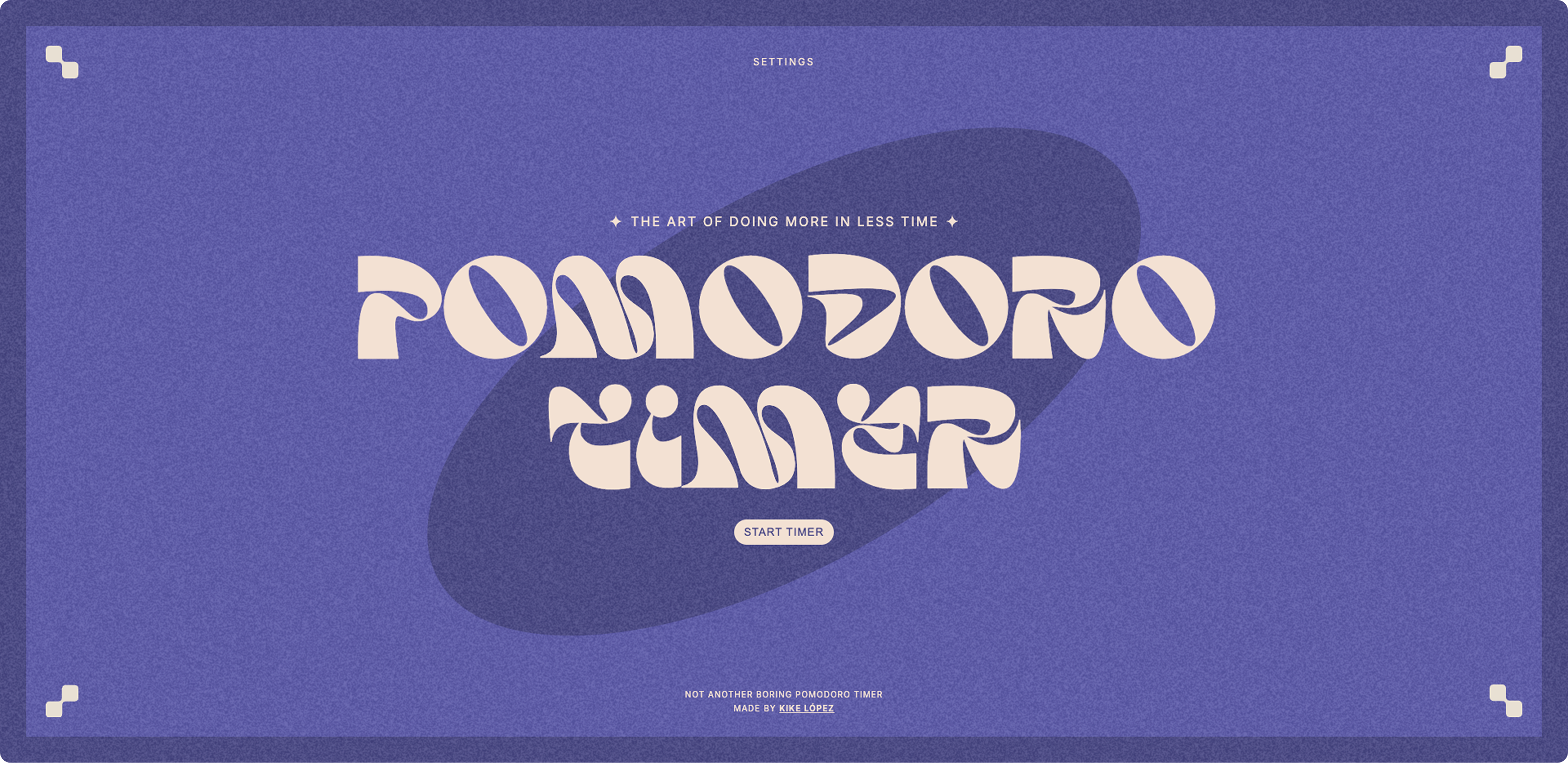 Final interface view of the Pomodoro Timer
